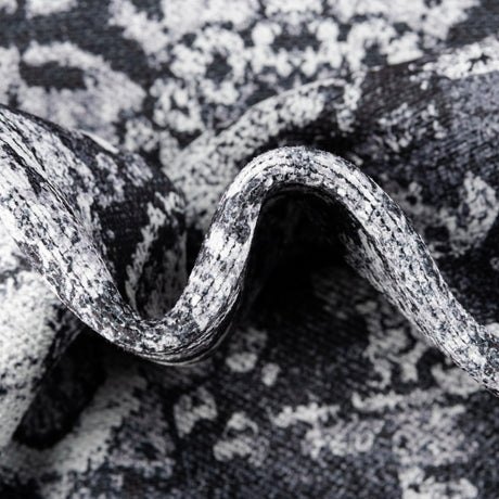 Washable Dark Gray 7' 10 x 10' Renaissance Rectangle Area Rug Easy to Clean Stain Resistant & Durable Colorful Distressed Vintage Carpet for Sale at Rug Engine