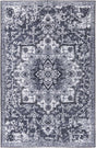 Dark Gray 5' 3 x 8' Renaissance Washable Rectangle Rug