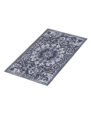 Dark Gray 2' x 3' Renaissance Washable Rectangle Rug