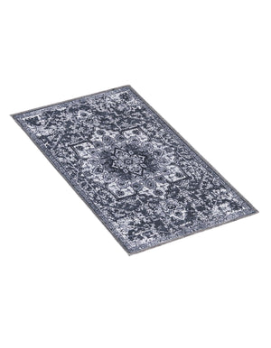 Dark Gray 2' x 3' Renaissance Washable Rectangle Rug