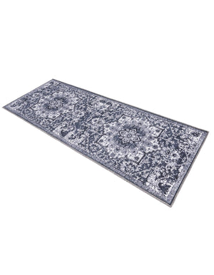 Dark Gray 2' x 6' Renaissance Washable Runner Rug