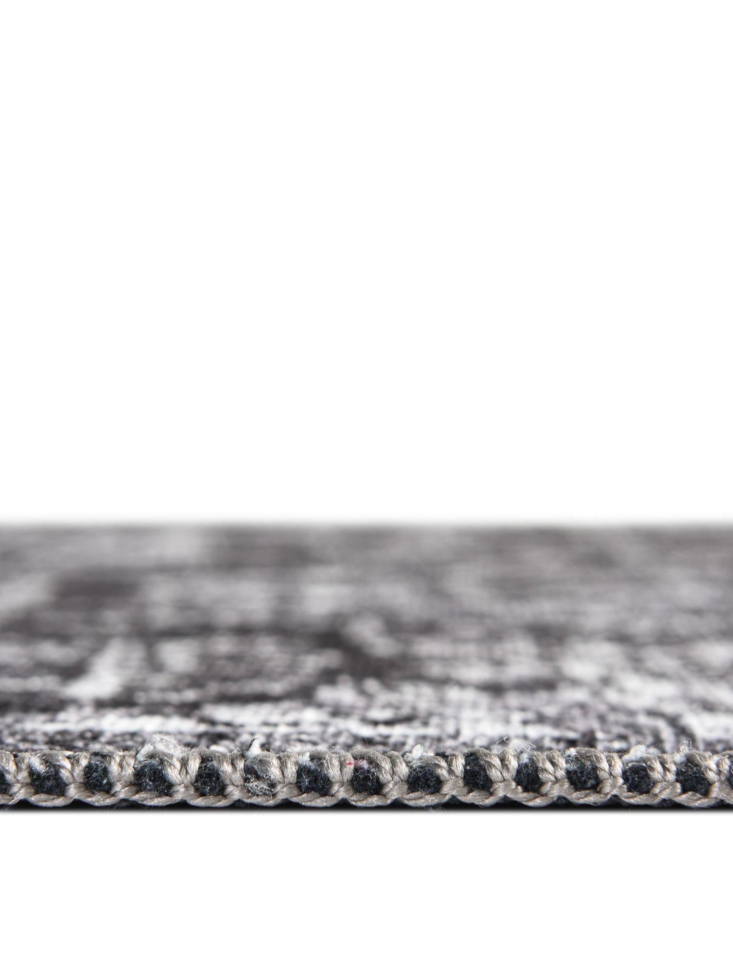 Washable Dark Gray 2' 7 x 12' Renaissance Runner Area Rug Easy to Clean Stain Resistant & Durable Colorful Distressed Vintage Carpet for Sale at Rug Engine
