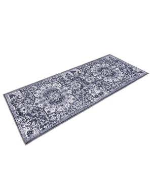 Dark Gray 2' x 6' Renaissance Washable Runner Rug