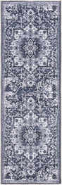 Dark Gray 2' x 6' Renaissance Washable Runner Rug