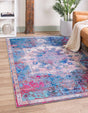 Washable Tie Dye 10' 6 x 14' Renaissance Rectangle Area Rug Easy to Clean Stain Resistant & Durable Colorful Distressed Vintage Carpet for Sale at Rug Engine