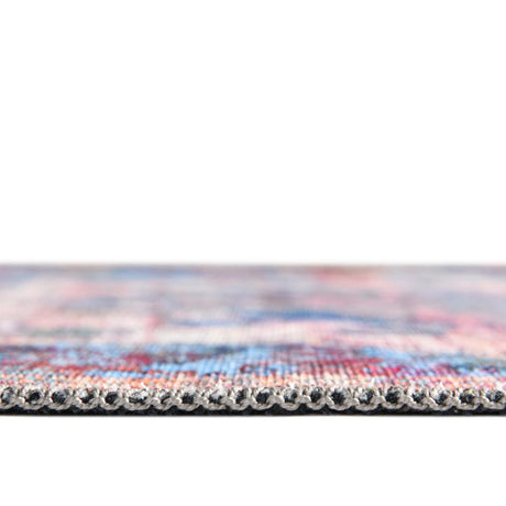 Washable Tie Dye 2' x 13' Renaissance Runner Area Rug Easy to Clean Stain Resistant & Durable Colorful Distressed Vintage Carpet for Sale at Rug Engine