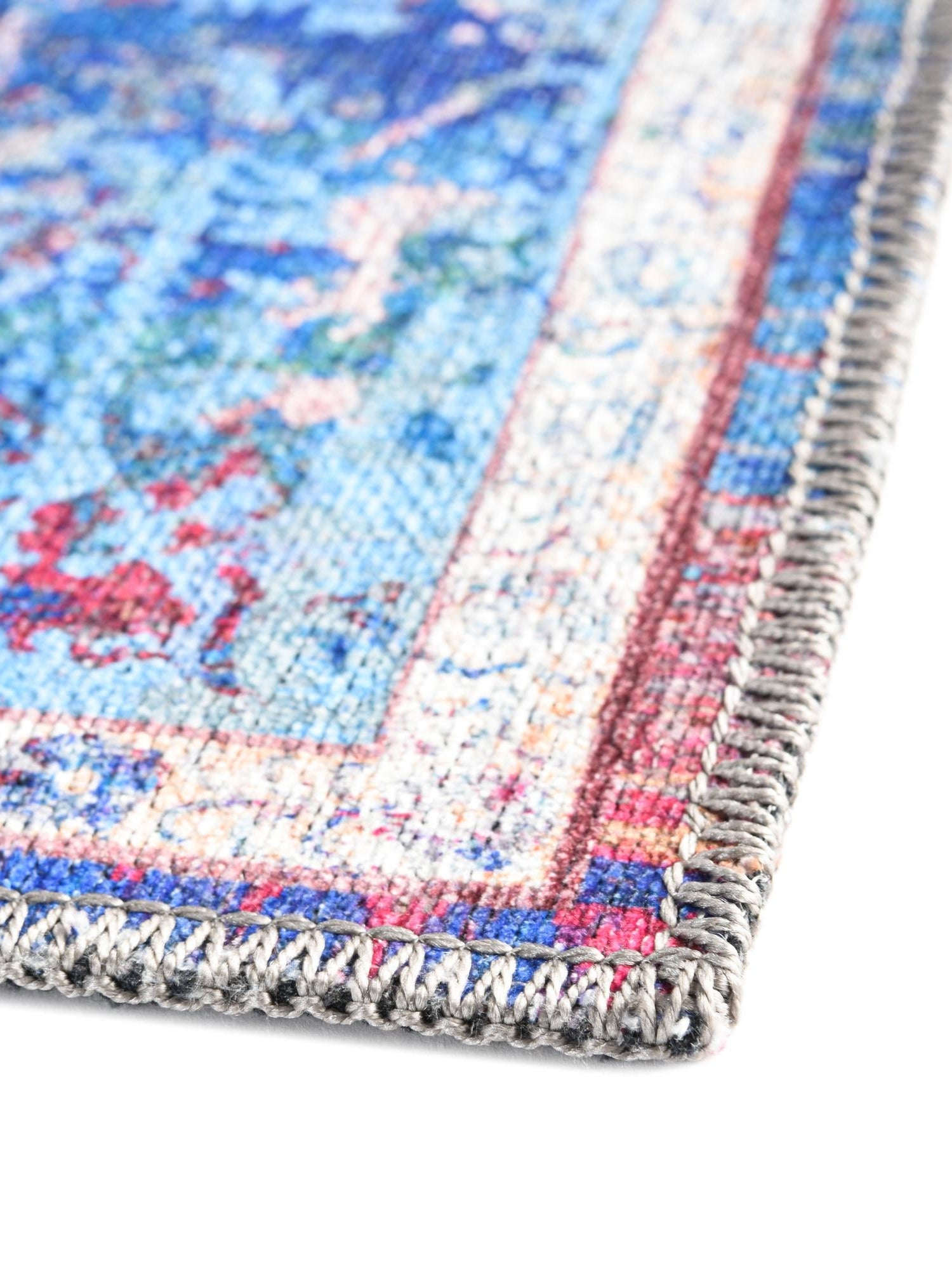 Washable Tie Dye 2' 7 x 12' Renaissance Runner Area Rug Easy to Clean Stain Resistant & Durable Colorful Distressed Vintage Carpet for Sale at Rug Engine