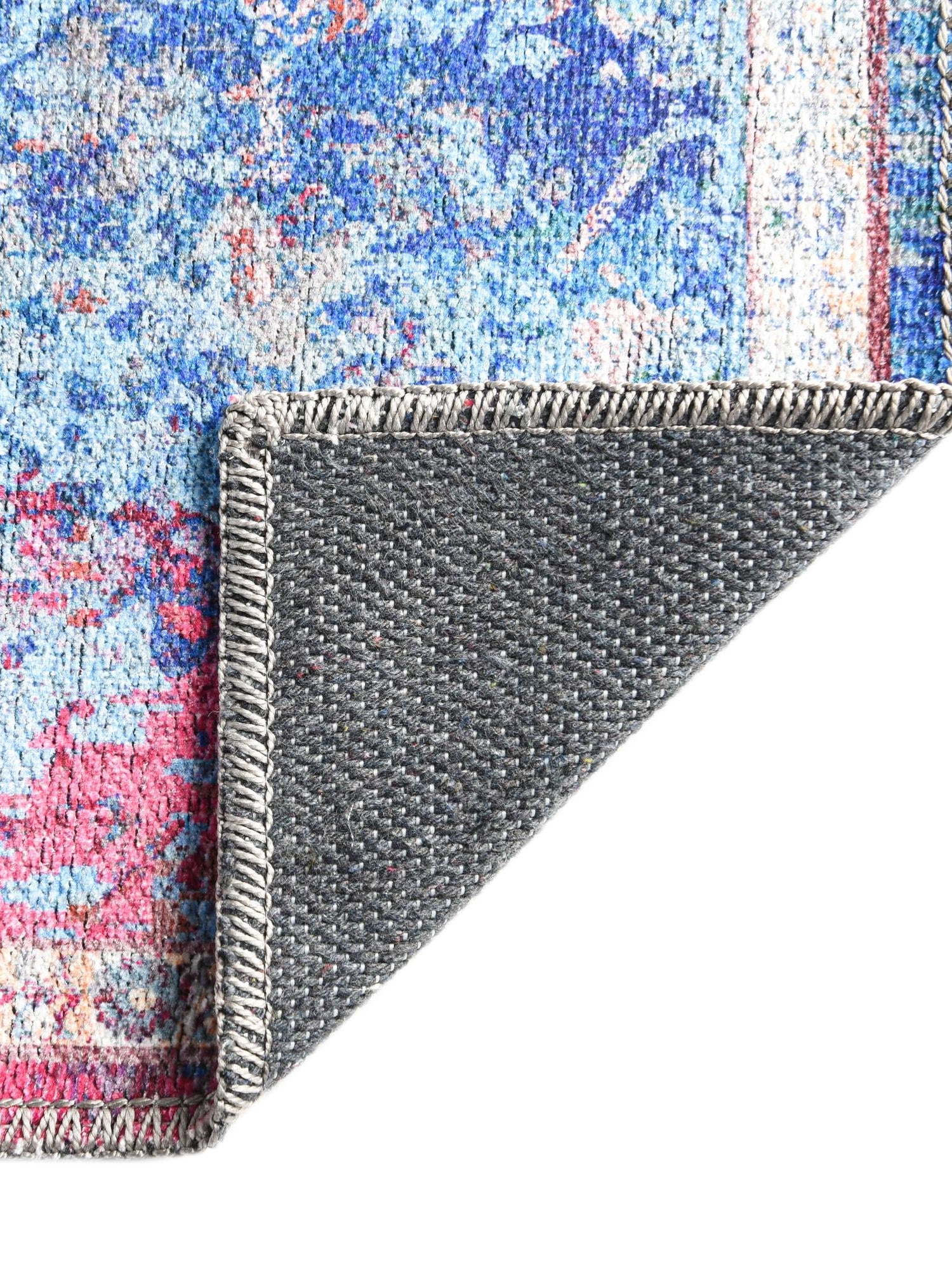 Washable Tie Dye 2' 7 x 12' Renaissance Runner Area Rug Easy to Clean Stain Resistant & Durable Colorful Distressed Vintage Carpet for Sale at Rug Engine
