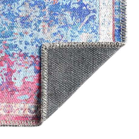 Washable Tie Dye 2' 7 x 12' Renaissance Runner Area Rug Easy to Clean Stain Resistant & Durable Colorful Distressed Vintage Carpet for Sale at Rug Engine