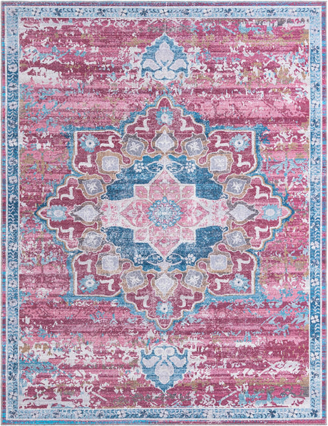 Antique Pink 10' 6 x 13' Renaissance Washable Rectangle Rug