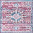 Antique Pink 10' 6 x 10' 6 Renaissance Washable Square Rug