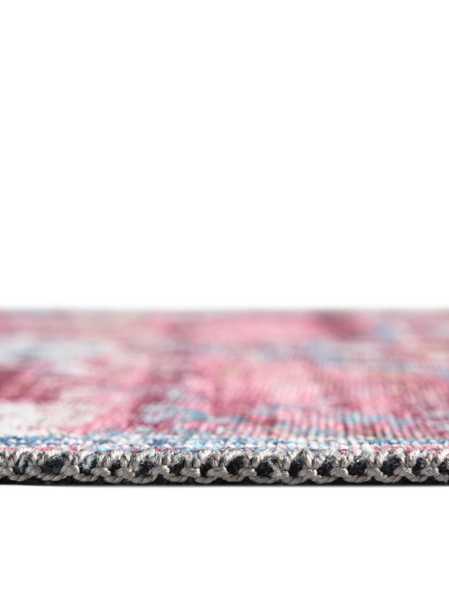 Washable Antique Pink 2' 7 x 12' Renaissance Runner Area Rug Easy to Clean Stain Resistant & Durable Colorful Distressed Vintage Carpet for Sale at Rug Engine