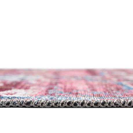 Washable Antique Pink 2' 7 x 12' Renaissance Runner Area Rug Easy to Clean Stain Resistant & Durable Colorful Distressed Vintage Carpet for Sale at Rug Engine