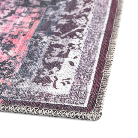 Washable Antique Rose 2' 7 x 12' Renaissance Runner Area Rug Easy to Clean Stain Resistant & Durable Colorful Distressed Vintage Carpet for Sale at Rug Engine