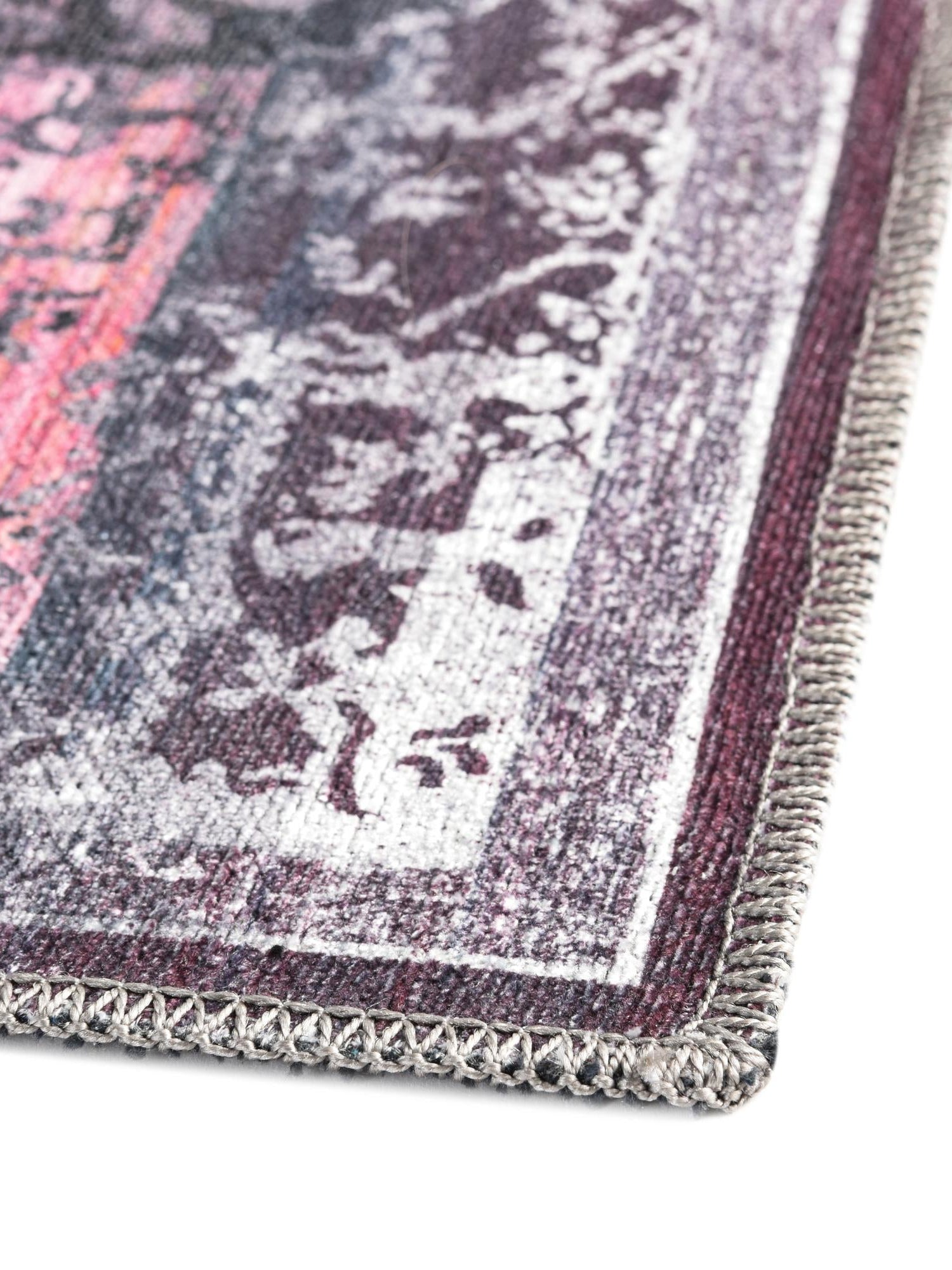 Washable Antique Rose 2' x 9' 10 Renaissance Runner Area Rug Easy to Clean Stain Resistant & Durable Colorful Distressed Vintage Carpet for Sale at Rug Engine
