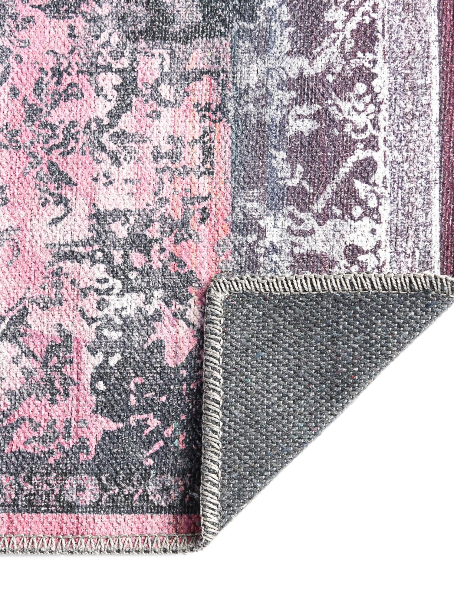 Washable Antique Rose 2' x 13' Renaissance Runner Area Rug Easy to Clean Stain Resistant & Durable Colorful Distressed Vintage Carpet for Sale at Rug Engine