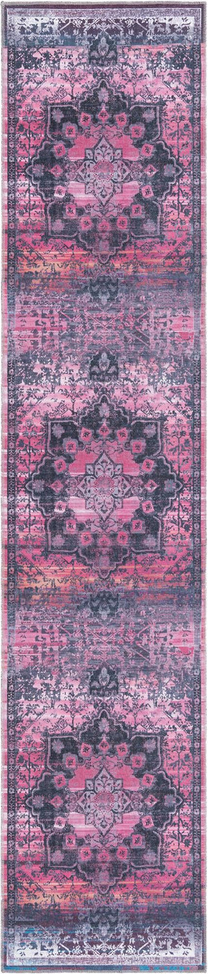 Antique Rose 3' x 12' Renaissance Washable Runner Rug