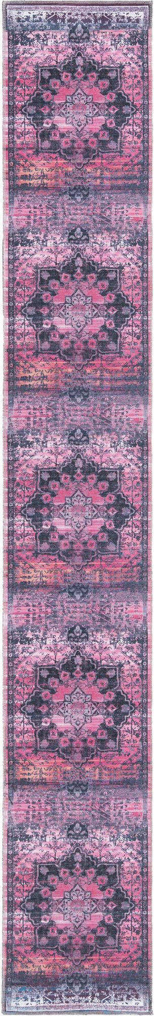 Antique Rose 2' x 13' Renaissance Washable Runner Rug