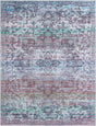 Blue Green 9' 2 x 12' Renaissance Washable Rectangle Rug