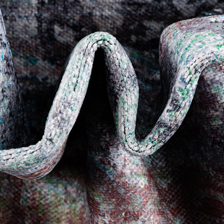 Washable Blue Green 3' 11 x 6' 1 Renaissance Rectangle Area Rug Easy to Clean Stain Resistant & Durable Colorful Distressed Vintage Carpet for Sale at Rug Engine