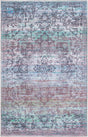 Blue Green 4' x 6' Renaissance Washable Rectangle Rug
