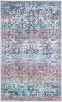 Blue Green 3' 3 x 5' 3 Renaissance Washable Rectangle Rug