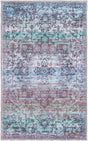Blue Green 2' x 3' Renaissance Washable Rectangle Rug