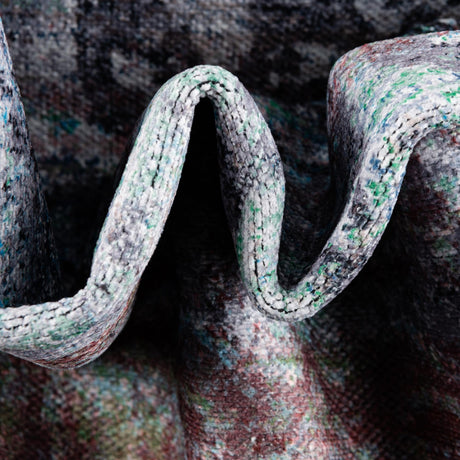 Washable Blue Green 10' 6 x 10' 6 Renaissance Square Area Rug Easy to Clean Stain Resistant & Durable Colorful Distressed Vintage Carpet for Sale at Rug Engine