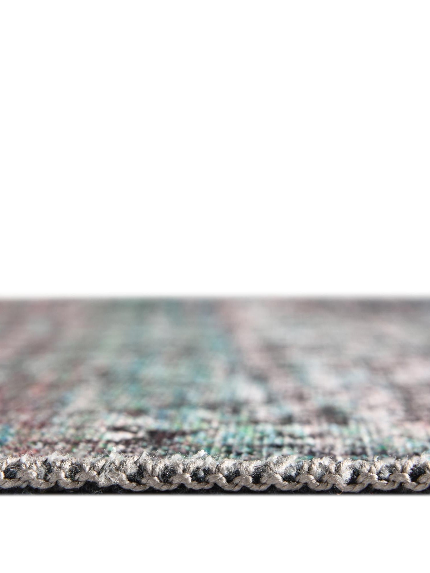 Washable Blue Green 2' x 6' 1 Renaissance Runner Area Rug Easy to Clean Stain Resistant & Durable Colorful Distressed Vintage Carpet for Sale at Rug Engine