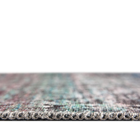 Washable Blue Green 2' x 13' 1 Renaissance Runner Area Rug Easy to Clean Stain Resistant & Durable Colorful Distressed Vintage Carpet for Sale at Rug Engine