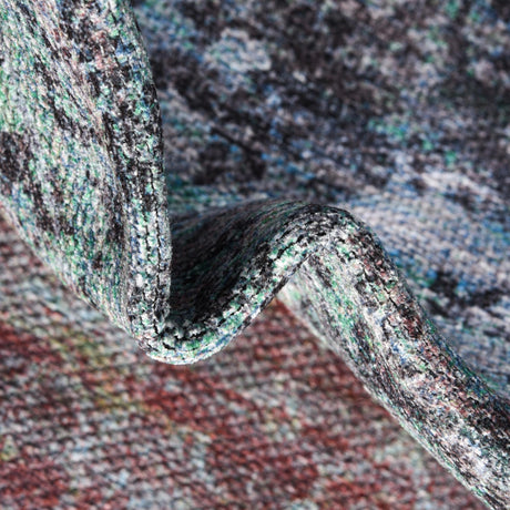 Washable Blue Green 2' 7 x 12' Renaissance Runner Area Rug Easy to Clean Stain Resistant & Durable Colorful Distressed Vintage Carpet for Sale at Rug Engine