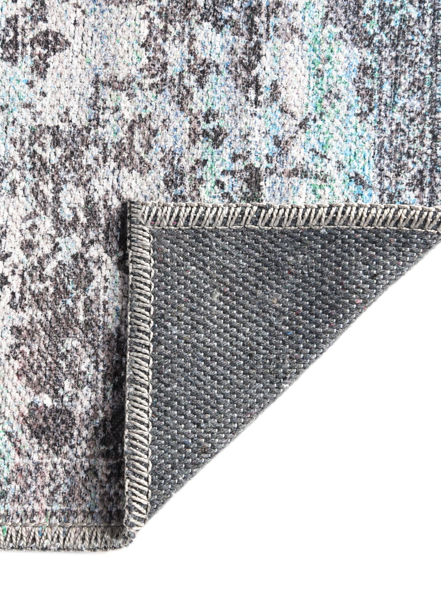 Washable Blue Green 2' x 13' 1 Renaissance Runner Area Rug Easy to Clean Stain Resistant & Durable Colorful Distressed Vintage Carpet for Sale at Rug Engine