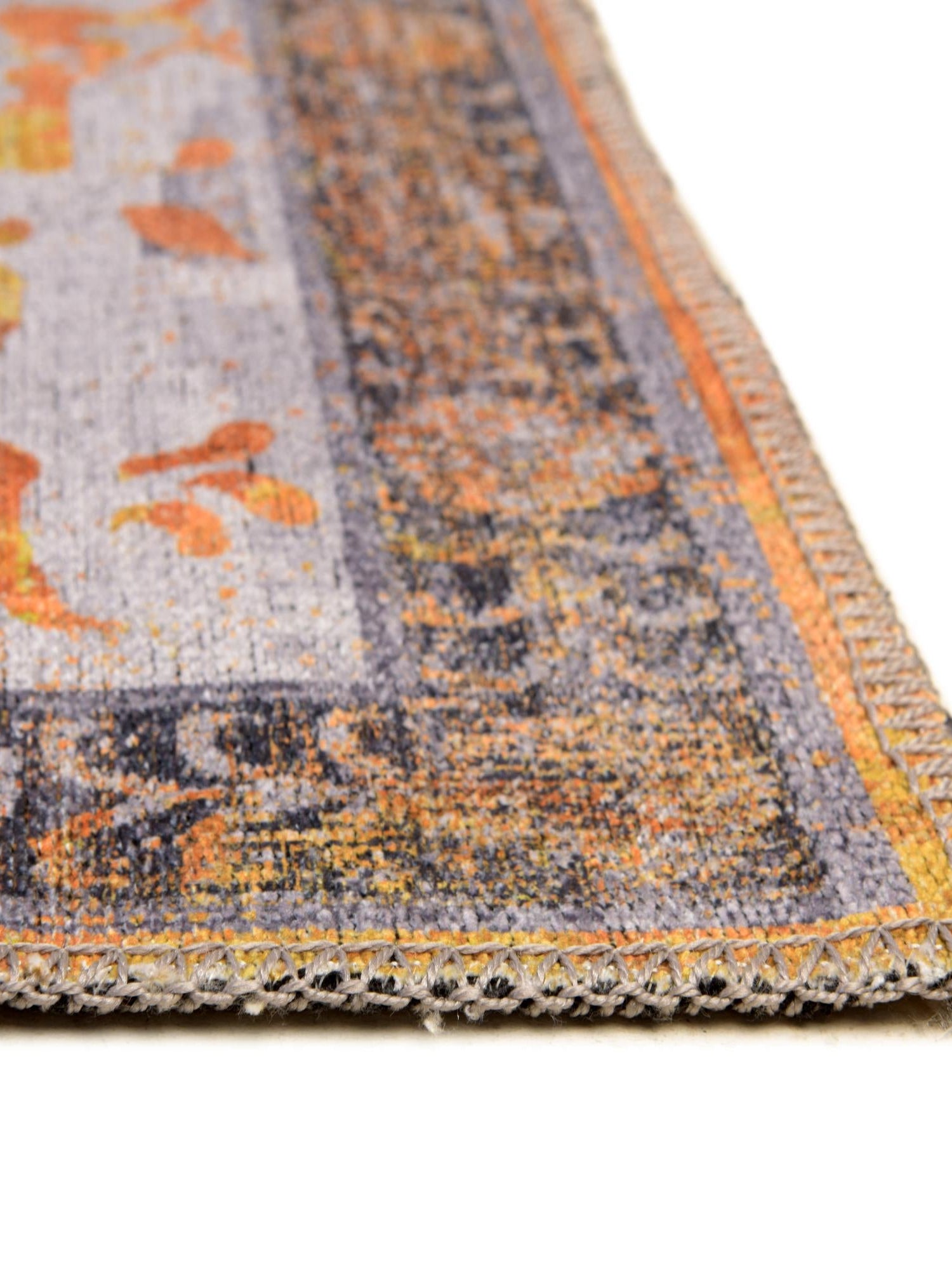 Washable Tuscan Yellow 7' 10 x 10' Renaissance Rectangle Area Rug Easy to Clean Stain Resistant & Durable Colorful Distressed Vintage Carpet for Sale at Rug Engine