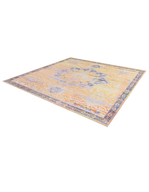 Tuscan Yellow 8' x 8' Renaissance Washable Square Rug
