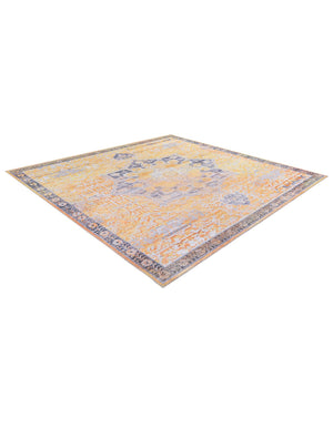Tuscan Yellow 8' x 8' Renaissance Washable Square Rug