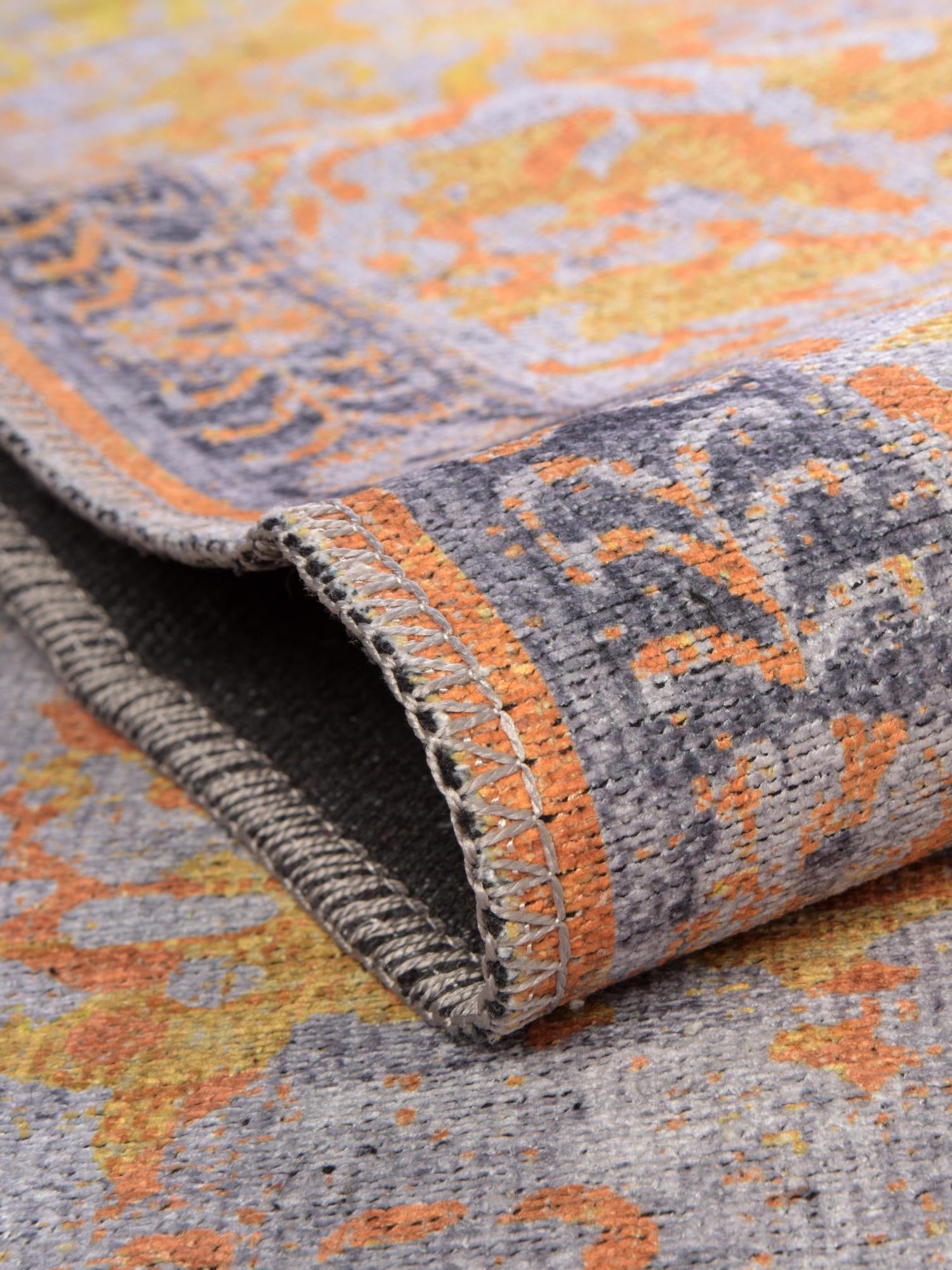 Washable Tuscan Yellow 2' x 6' 1 Renaissance Runner Area Rug Easy to Clean Stain Resistant & Durable