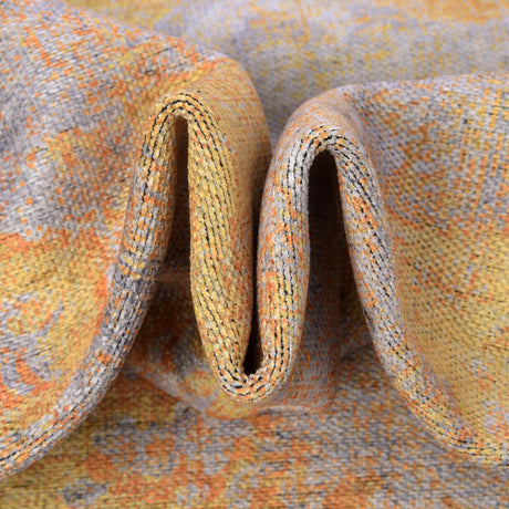 Washable Tuscan Yellow 2' x 10' Renaissance Runner Area Rug Easy to Clean Stain Resistant & Durable Colorful Distressed Vintage Carpet for Sale at Rug Engine