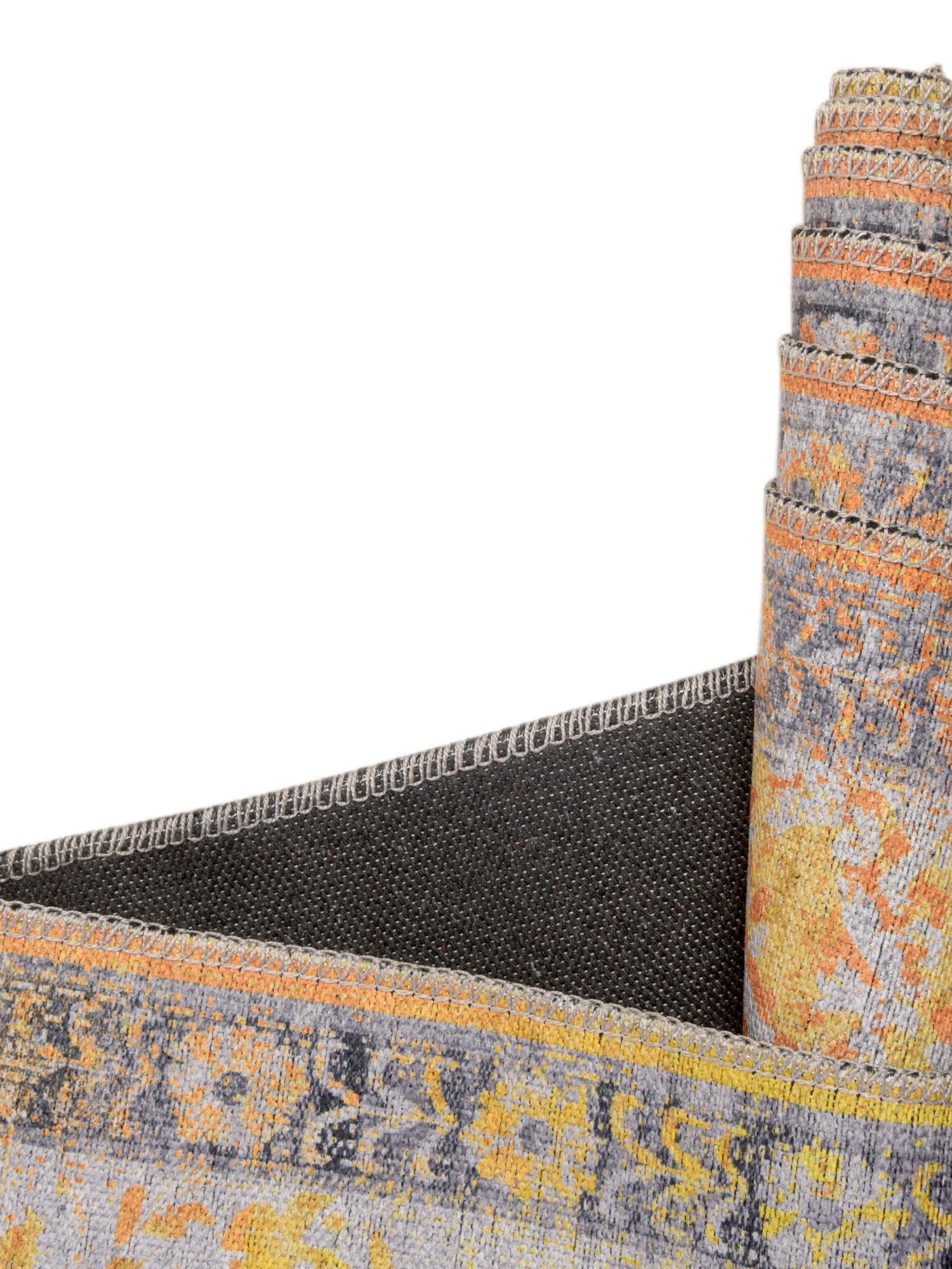 Washable Tuscan Yellow 2' x 6' 1 Renaissance Runner Area Rug Easy to Clean Stain Resistant & Durable