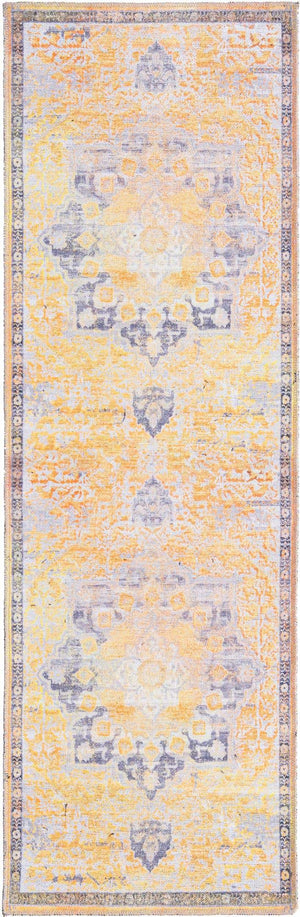 Tuscan Yellow 2' x 6' Renaissance Washable Runner Rug