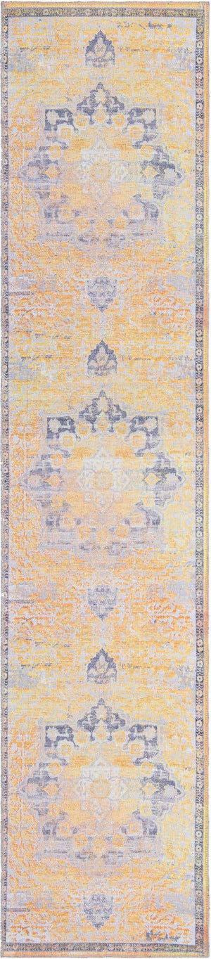 Tuscan Yellow 3' x 12' Renaissance Washable Runner Rug