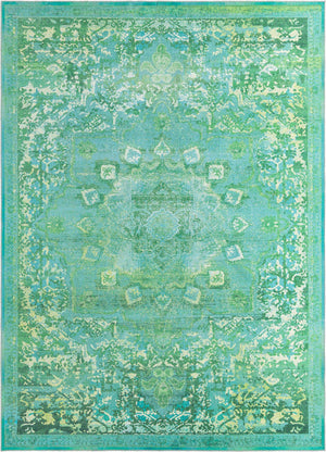 Spring Green 10' 6 x 14' Renaissance Washable Rectangle Rug