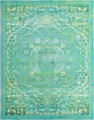 Spring Green 8' x 10' Renaissance Washable Rectangle Rug