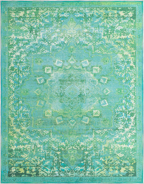 Spring Green 8' x 10' Renaissance Washable Rectangle Rug