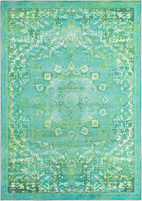 Spring Green 8' x 11' Renaissance Washable Rectangle Rug