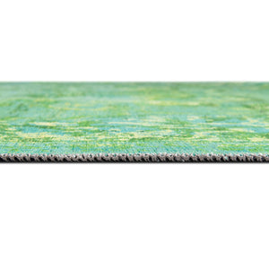 Spring Green 9' 2 x 12' Renaissance Washable Rectangle Rug