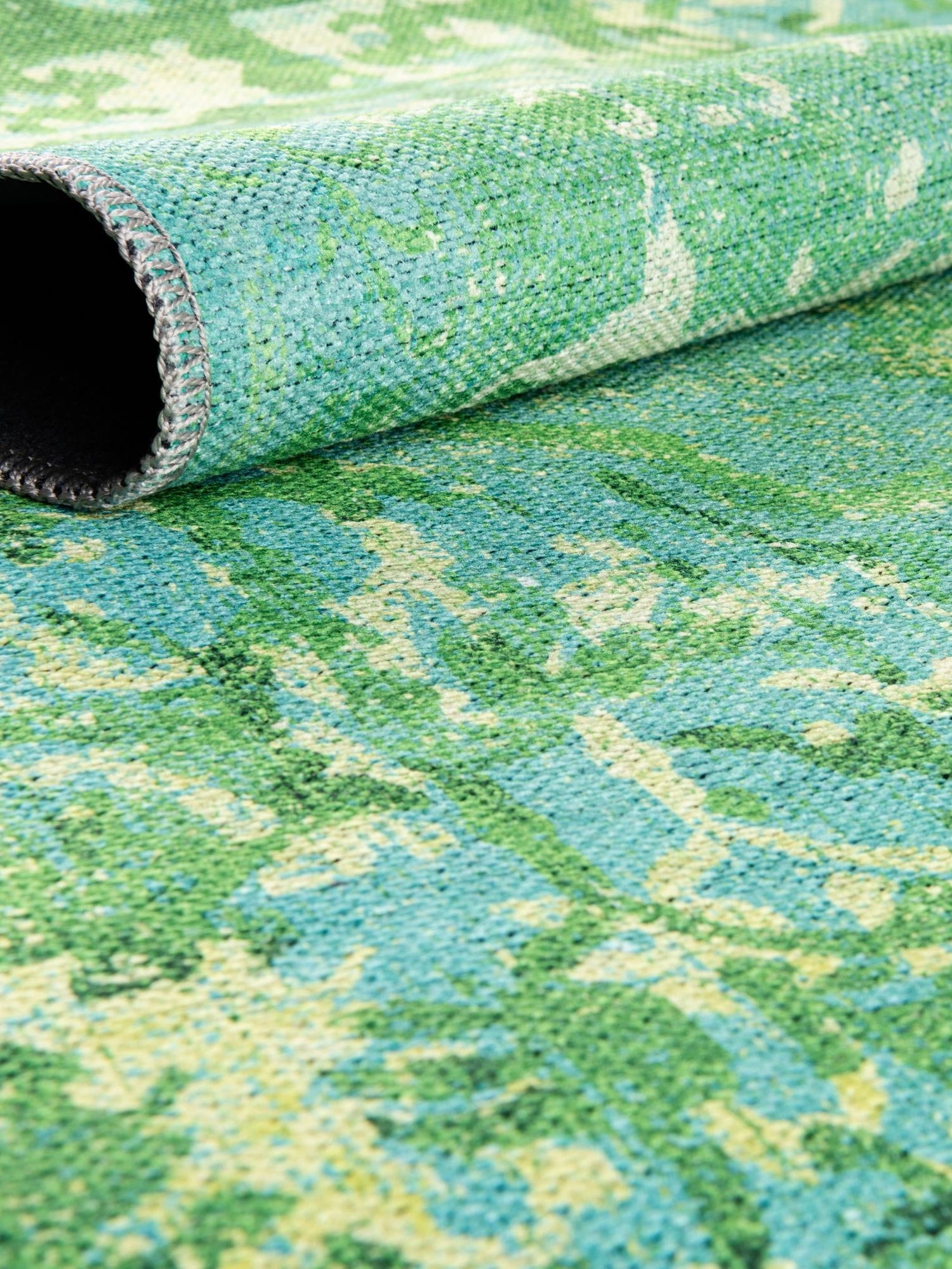 Washable Spring Green 3' 3 x 5' 3 Renaissance Rectangle Area Rug Easy to Clean Stain Resistant & Durable Colorful Distressed Vintage Carpet for Sale at Rug Engine