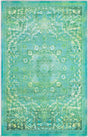 Spring Green 4' x 6' Renaissance Washable Rectangle Rug