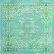 Spring Green 8' x 8' Renaissance Washable Square Rug