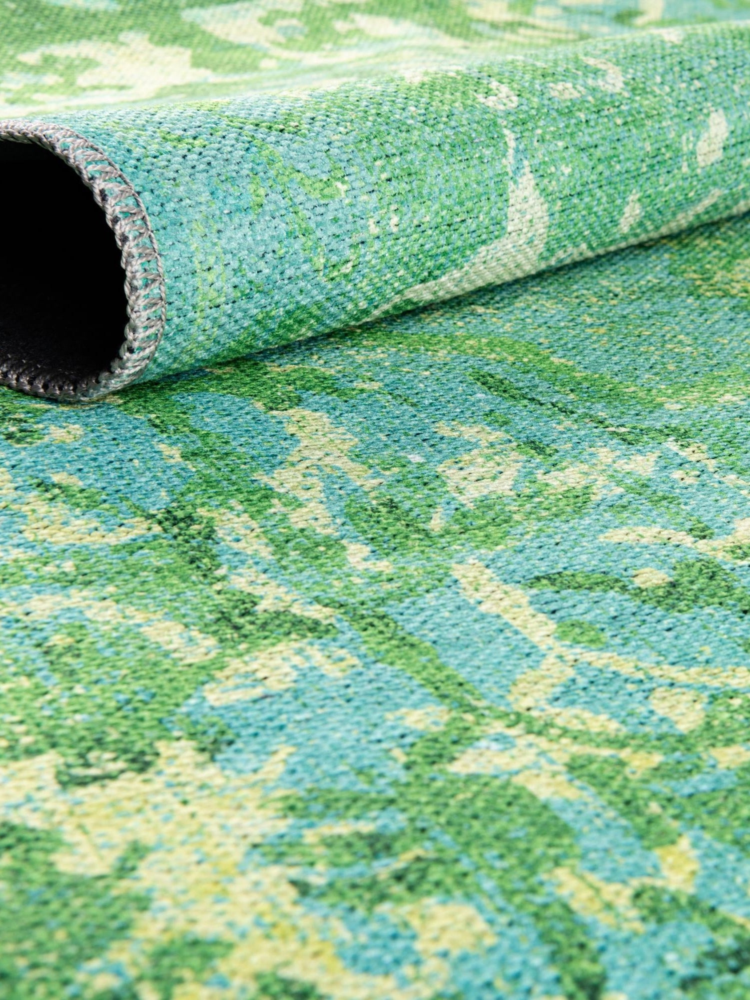 Washable Spring Green 10' 6 x 10' 6 Renaissance Square Area Rug Easy to Clean Stain Resistant & Durable Colorful Distressed Vintage Carpet for Sale at Rug Engine