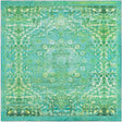 Spring Green 5' 3 x 5' 3 Renaissance Washable Square Rug